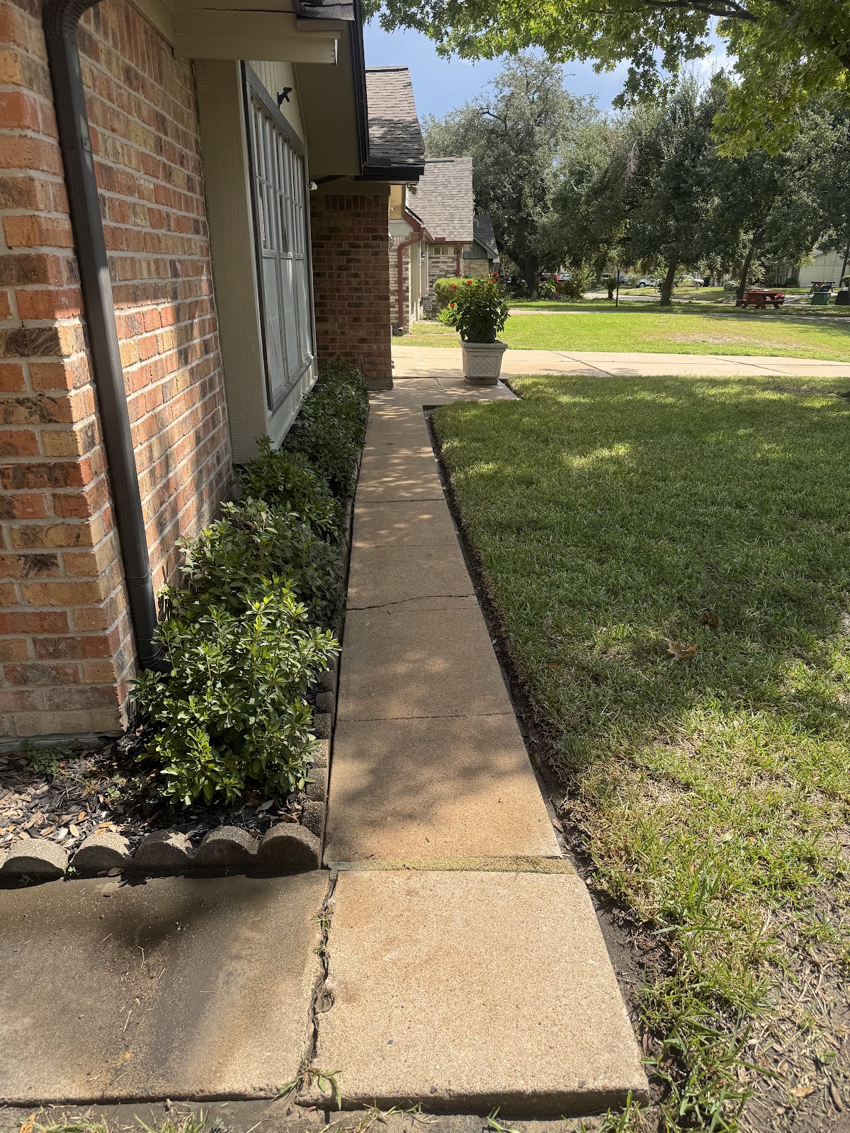 Walkway after pressure washing — Houston TX